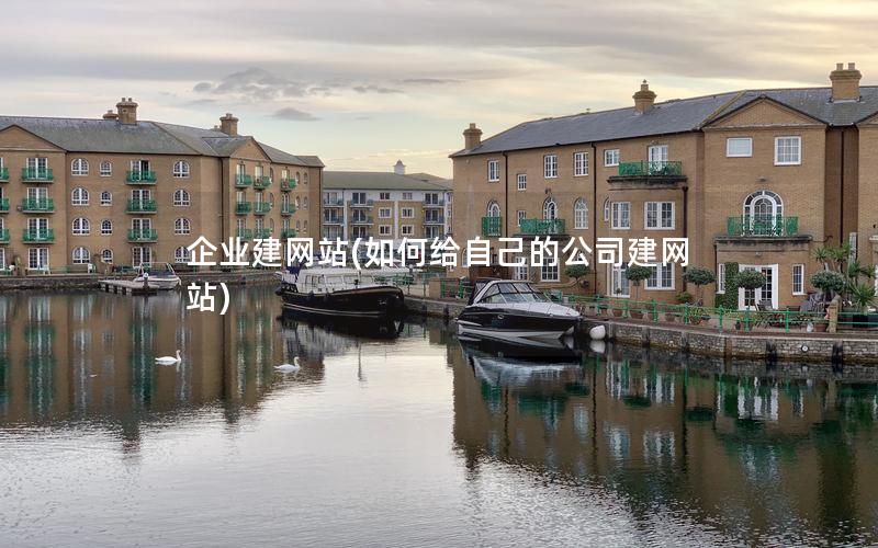 企业建网站(如何给自己的公司建网站)