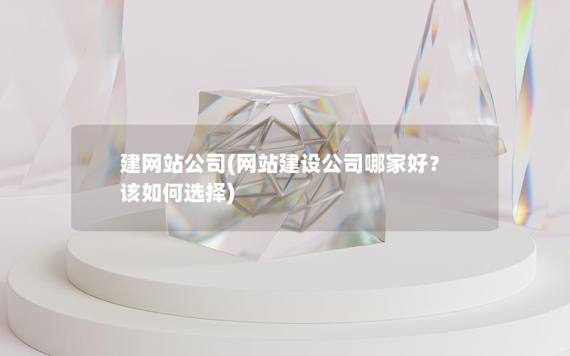 建网站公司(网站建设公司哪家好？该如何选择)