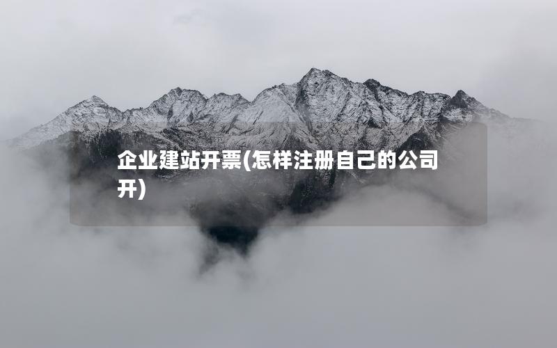 企业建站开票(怎样注册自己的公司开)
