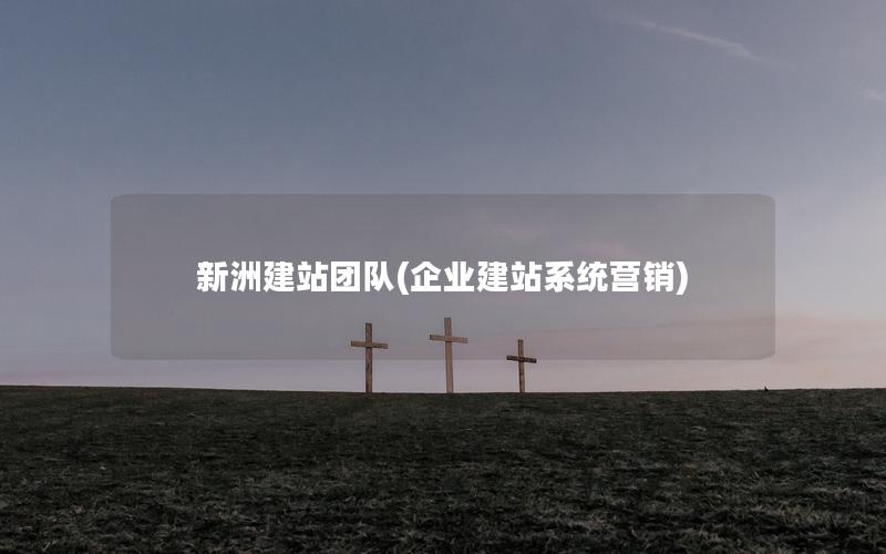 新洲建站团队(企业建站系统营销)