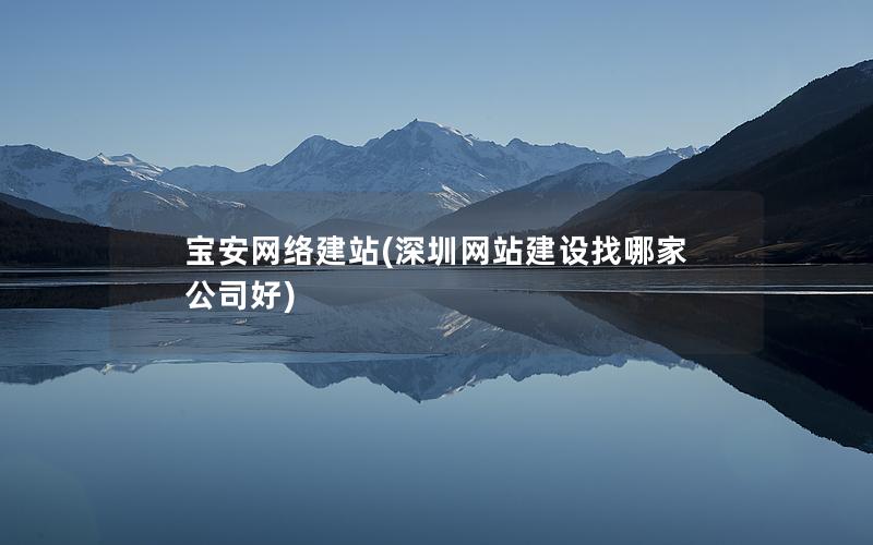 宝安网络建站(深圳网站建设找哪家公司好)