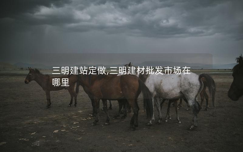 三明建站定做,三明建材批发市场在哪里