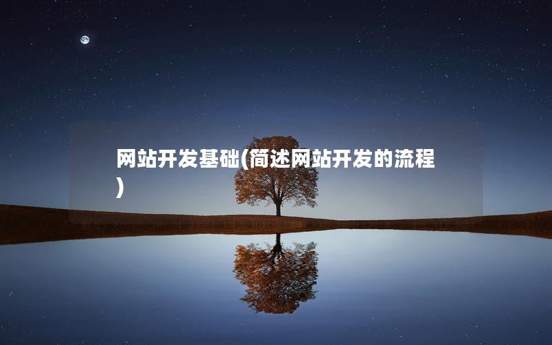 网站开发基础(简述网站开发的流程) 网站开发基础(简述网站开发的流程)